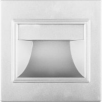 Светильник встраиваемый (для ступеней) Feron 220В 1,5Вт 60Лм 4000К IP20 Серебро/Квадрат 86х60х59 картинка 